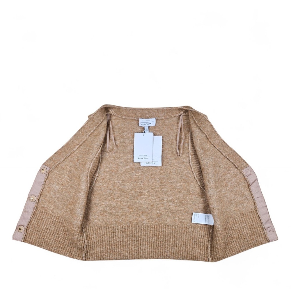 & Other Stories Wool Vest XS Knit Mohair Gold Dolphin Buttons Paris Atelier New - Picture 7 of 12